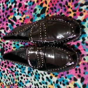 Black Missguided Loafers size 8 women. Nwot.